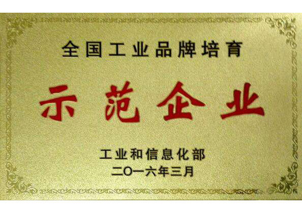 全国工业品牌培育示范企